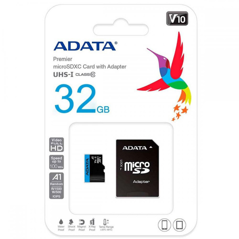 ADATA | AUSDH32GUICL10A1-RA1 | ADATA Micro Sd Con Adaptador COLOR