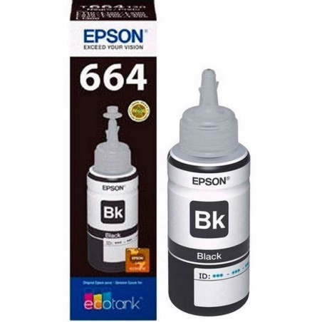 EPSON | C13T66412A | Botella Epson T664120  Black IMPRESORA EPSON L200210350355555 4500