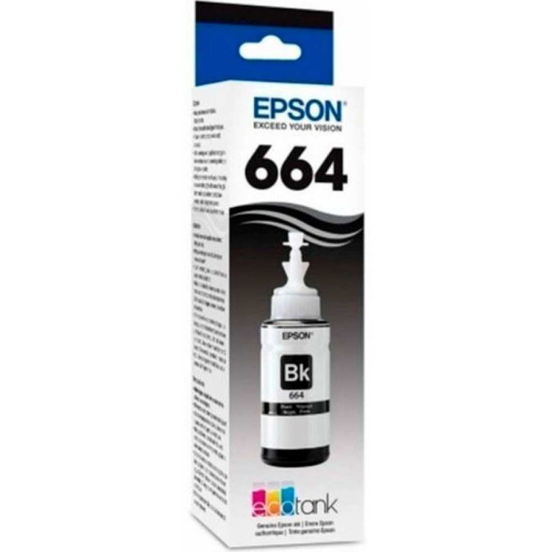 EPSON | C13T66412A | Botella Epson T664120  Black IMPRESORA EPSON L200210350355555 4500