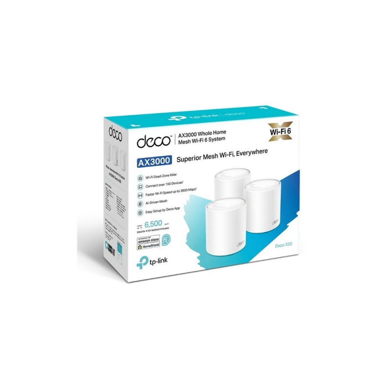 TPLINK | Deco X503pack | Router TPLINK Sistema WiFi 6 en malla para todo el hogar AX3000 Paquetes de