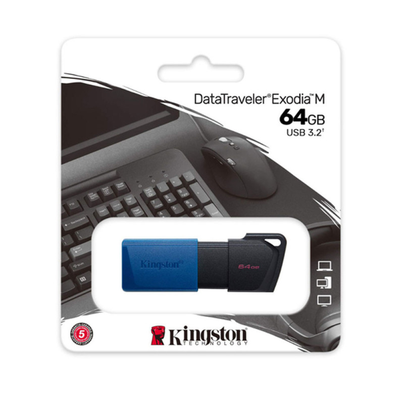 KINGSTON | DTXM64GB | USB KINGSTON 64GB 32 Gen 1 DataTraveler Exodia M COLOR Black 