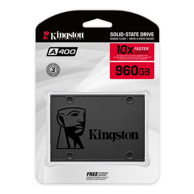 KINGSTON | SA400S37/960G | Unidad De Estado Sólido SSD KINGSTON A400 960GB 2.5 COLOR