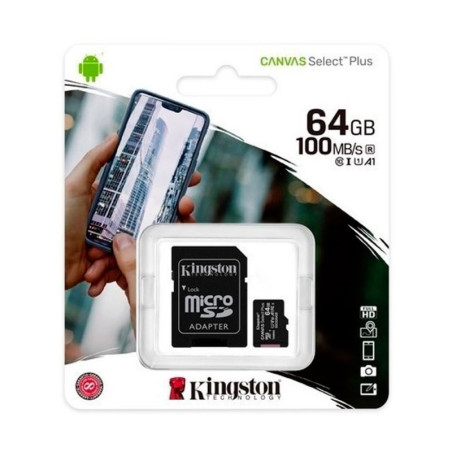 KINGSTON | SDCS264GB | Memoria Micro SD KINGSTON Canvas Select Plus
