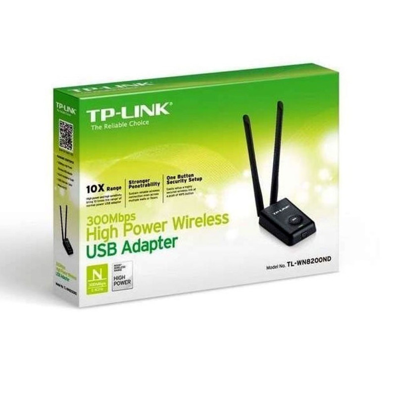 TPLINK | TL-WN8200ND | Extensor de Rango TPLINK USB de Alta Potencia 300Mbps 2.4 GHz COLOR