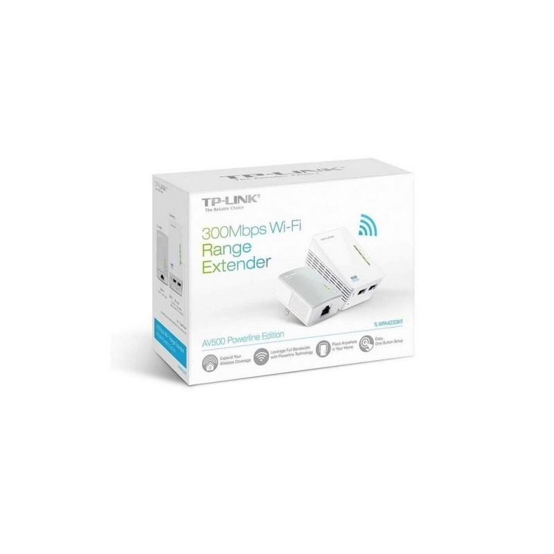 TPLINK | TLWPA4220KIT | Power Line TPLINK Kit de Extensor inalambrico 300Mbps Paquete Doble  con un