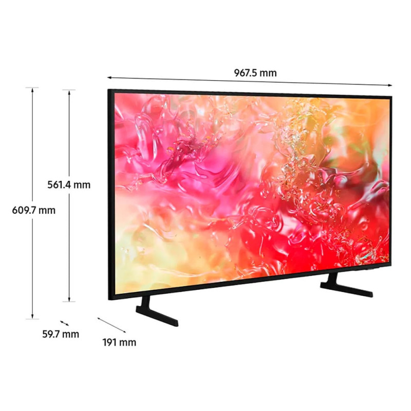 SAMSUNG | UN43DU7000KXZL | Televisor Samsung FLAT LED Smart TV 43 pulgadas Crystal UHD 4K  3840 x 2160 HDR  DVBT2 LAN WIFI 5 