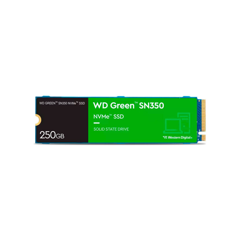 WESTERN DIGITAL | WDS250G2G0C00CDH0 | WD Green SN350 NVMe SSD 250 GBM2 2280 PCIe 3 Años
