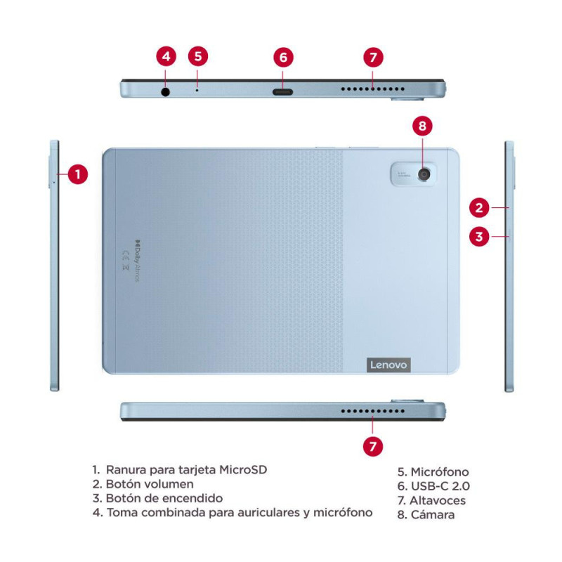 LENOVO | ZAC30086CO | Tablet LENOVO 9” Pulgadas RAM 4GB Disco SSD 128GB COLOR