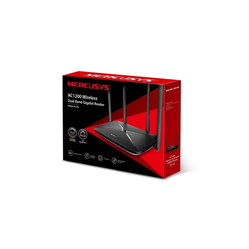 TPLINK | AC12G | Router MERCUSYS Gigabit Inalámbrico de Doble Banda Ac1200 COLOR