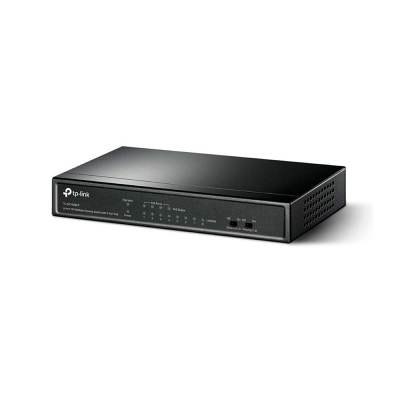 TPLINK | TLSF1008LP | Switch TPLINK de escritorio de 8 puertos a 10  100Mbps con PoE en 4 puertos NO