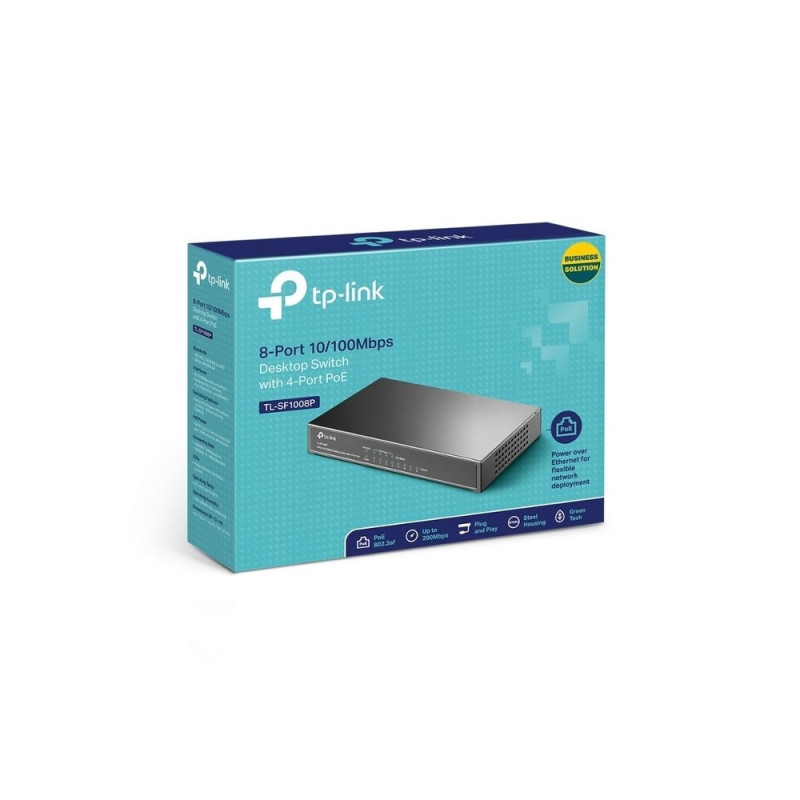 TPLINK | TL-SF1008P | Switch PoE de escritorio Gigabit de 8