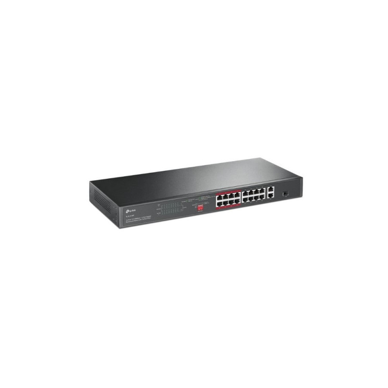 TPLINK | TLSL1218P | Switch TPLINK para montaje en rack de 16 puertos PoE 10100 Mbps  2 puertos