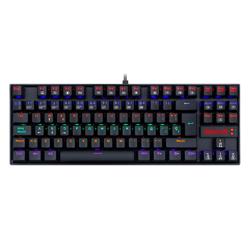 Teclado Gamer REDRAGON Kumara K552 con Luces RGB Switch Azul en Español