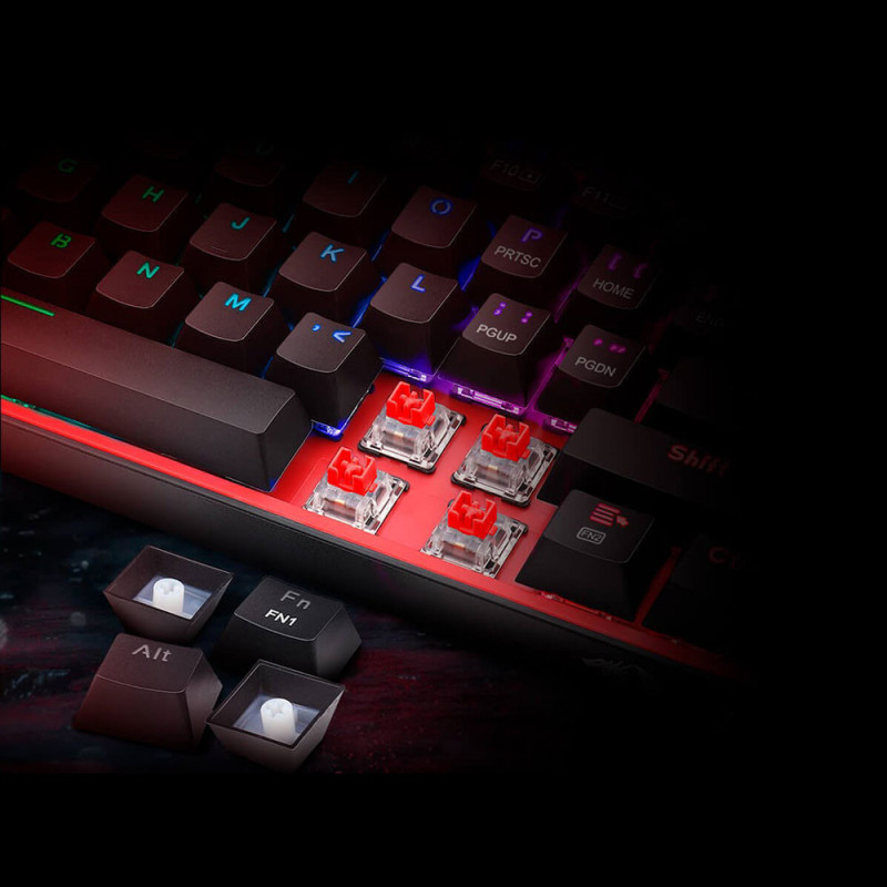 Teclado Gamer REDRAGON Fizz Pro K616 con Luces RGB Switch Rojo