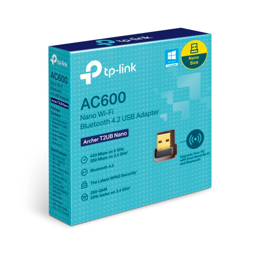 TPLINK | ARCHER T2UB NANO | Adaptador TPLINK USB AC600 Nano WiFi Bluetooth