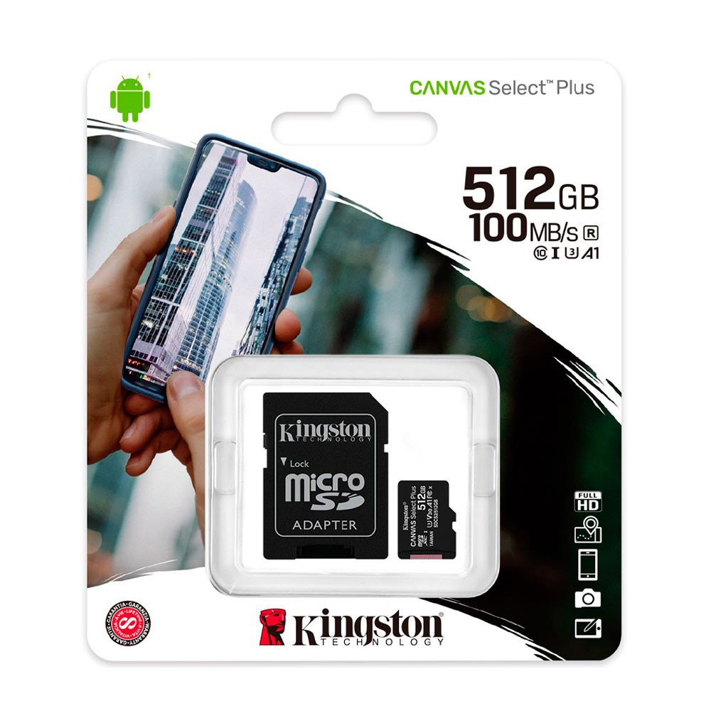KINGSTON | SDCS2512GB | Micro sd kingston Canvas Select Plus