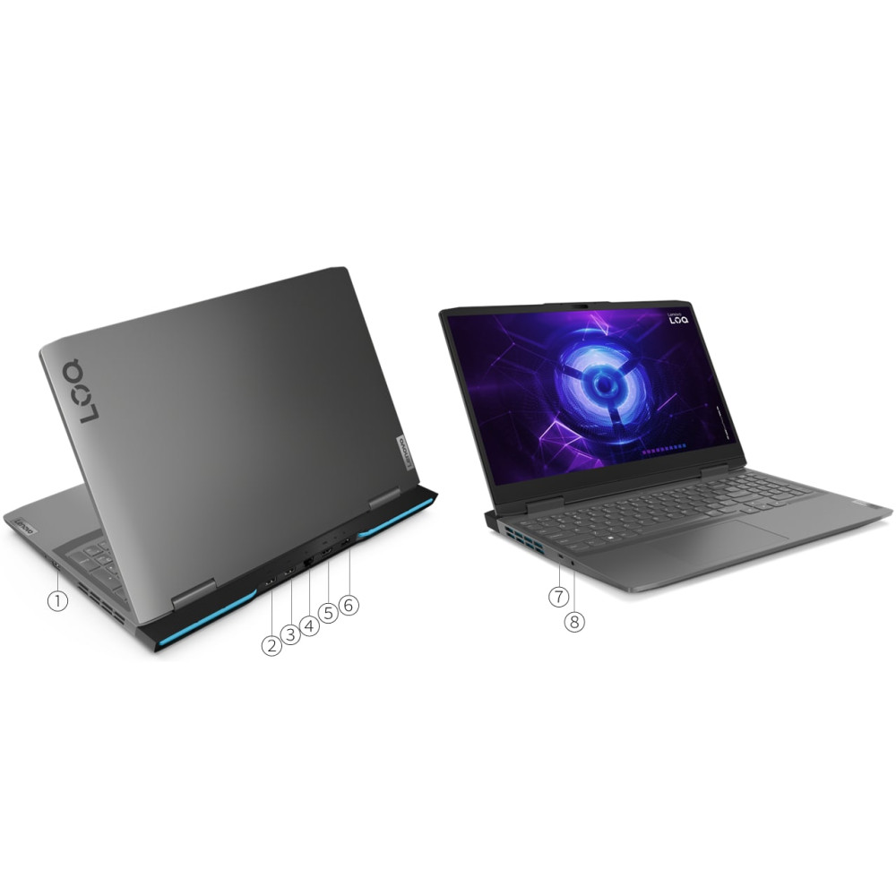 LENOVO | 82XV00C3LM | Portátil Lenovo LOQ 15IRH8 Intel Core i5 13420H 15,6 Pulgadas FHD Memoria 16GB Estado Solido 1TB Tarjeta