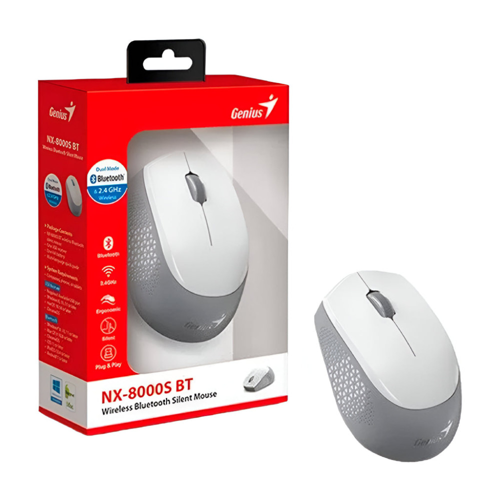 GENIUS | 31030034400 | MOUSE INALAMBRICO BLUETOOTH NX8000S BT