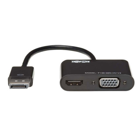 TRIPP LITE | P13606NHVV2 | Adaptador EATON Convertidor Todo En Uno DisplayPort A VGAHDMI COLOR