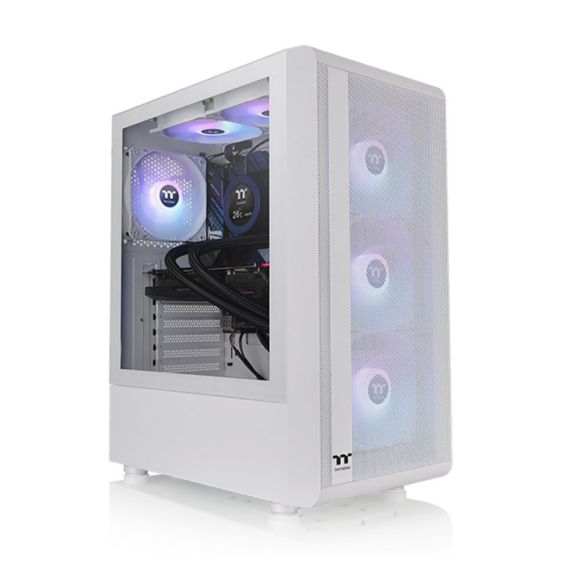 Chasis Thermaltake S200tg Snow/ White/ Win/Spcc/Tempered Glass*1/120mm ARGB Lite Fan*3/Brown Box