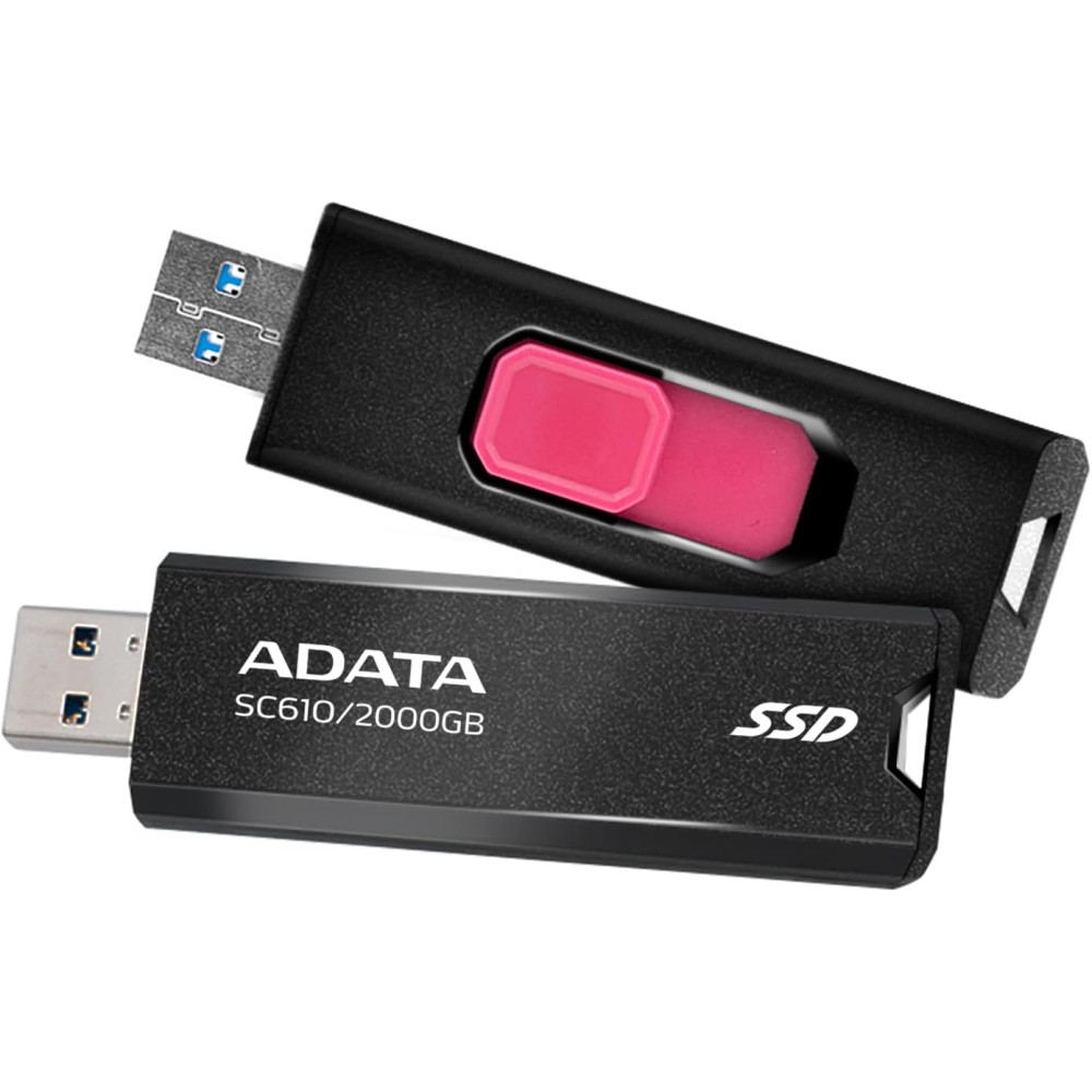 ADATA | SC6102000GCBKRD | SSD EXTERNO MINI NEGRO C610  2TB TIPO