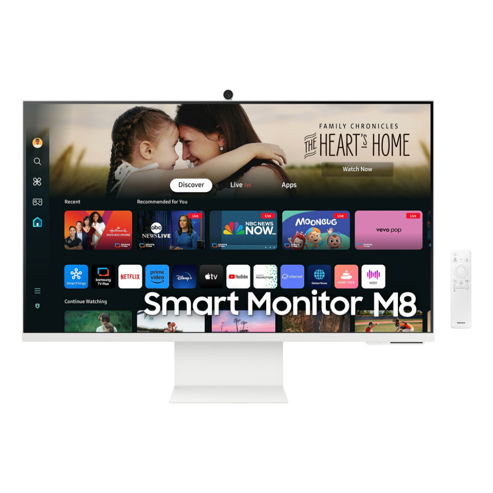 SAMSUNG | LS32DM801UNXZA | Monitor Samsung Smart Plano Tamaño pantalla 32 Panel VA ColorBlanco Brillo 400 cdm2 PIVOT resolucion