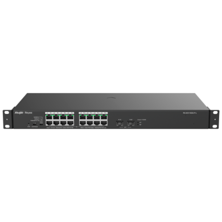 RG-ES118GS-P-L, 18-Port 10/100/1000 Mbps Unmanaged PoE Switch - Ruijie