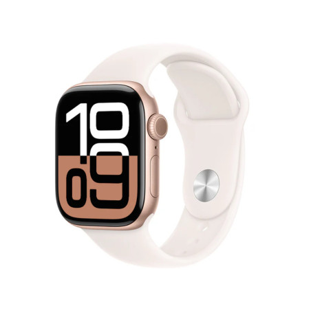 APPLE | MWWH3AMA | Apple Watch Series 10 GPS 42mm Rose Gold Aluminium Case with Light Blush Sport Band 