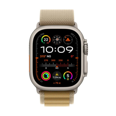 APPLE | MX4F3BEA | Apple Watch Ultra 2 GPS  Cellular 49mm Natural Titanium Case with Tan Alpine Loop 