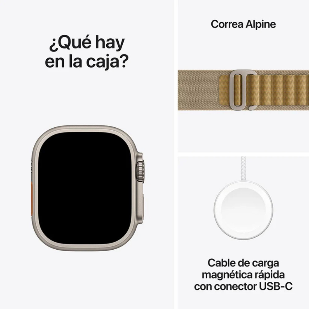 APPLE | MX4F3BEA | Apple Watch Ultra 2 GPS  Cellular 49mm Natural Titanium Case with Tan Alpine Loop 