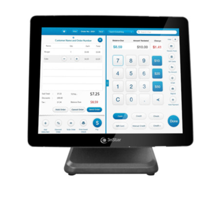 3NSTAR | PTE01208240 | AllInOne POS 3nStar Intel Celeron J6412 QC 20GHZ 8G RAM 240GB SSD 15 Capacitivo Red NO OS 7 USB 2 RS232