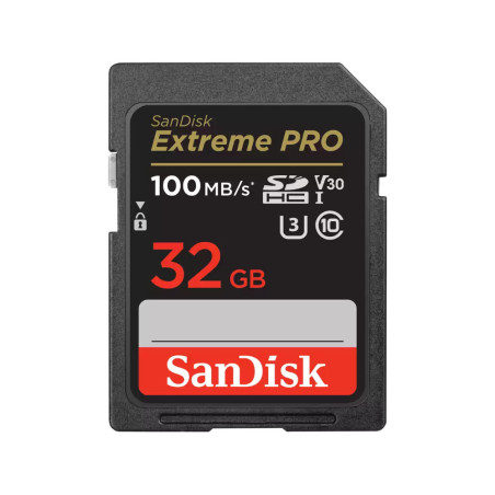 SANDISK | SDSDXXO032GGN4IN | SanDisk  Secure Digital Extreme PRO 32GB SDHC UHSI Card 100 Mbs