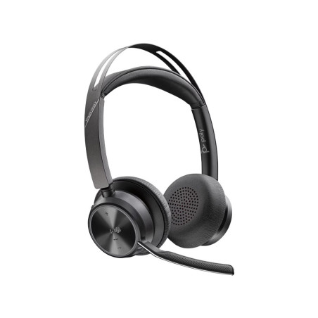 HP POLY | 9T9J6AAAC3 | Poly Voyager Focus 2 Microsoft Teams Certified USBCC Headset USBCA Adapter Charging Stand No