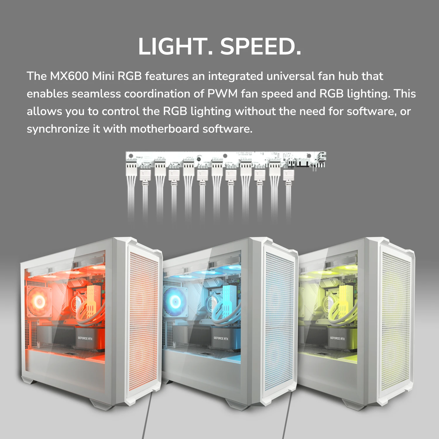 CHASIS COUGAR MX600 MINI RGB BLANCA - Imagen 18