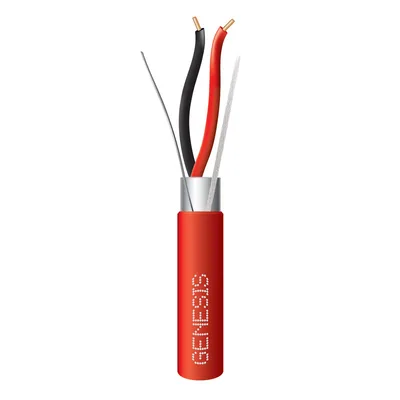 GENESIS 4406-1104 Carrete de Cable 2 x 16 AWG FPLR para Incendio y Voceo / 305 mts / Resistente a la Luz Solar / Con Blindaje / Uso Interior