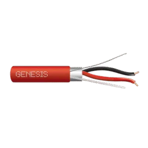 GENESIS 4408-1004 Carrete de Cable 2 x 14 AWG FPLR para Incendio y Voceo / 305 mts / Resistente a la Luz Solar / Con Blindaje / Uso Interior