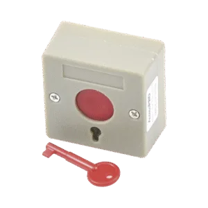 ACCESSPRO ACCESSPA53 Botón de Pánico a Prueba de Fuego / Restablecimiento con Llave / Tamaño Compacto para Fácil Instalación