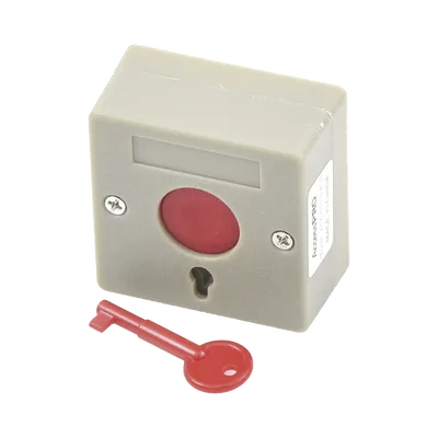 ACCESSPRO ACCESSPA53 Botón de Pánico a Prueba de Fuego / Restablecimiento con Llave / Tamaño Compacto para Fácil Instalación