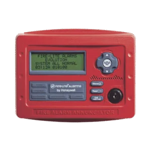 FIRE-LITE ANN-80 Anunciador Remoto de 80 Caracteres (4x20) / Botones de Reconocimiento, Silenciar, Reinicio y Evacuar / Leds de Estatus / Compatible con Paneles Direccionables Fire-Lite