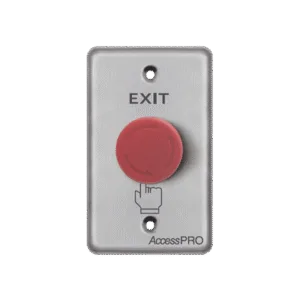 ACCESSPRO APBSEMC Botón de Paro de Emergencia / Salida de Emergencia en Color Rojo / Tipo enclavado
