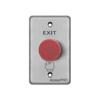 ACCESSPRO APBSEMC Botón de Paro de Emergencia / Salida de Emergencia en Color Rojo / Tipo enclavado