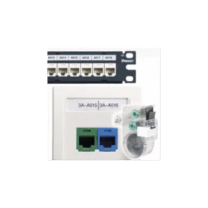 PANDUIT C252X030FJC Casete de 125 Etiquetas Adhesivas, para Patch Panel, Face Plate o Cajas Superficiales, Para Identificación 4 Puertos, Color Blanco