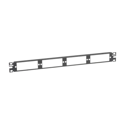 PANDUIT CFAPPBL1 Patch Panel de Fibra Óptica, Para 4 Placas Acopladras FAP o FMP, Color Negro, 1UR