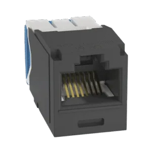 PANDUIT CJ6X88TGBL Conector Jack RJ45 Estilo TG, Mini-Com, Categoría 6A, de 8 posiciones y 8 cables, Color Negro