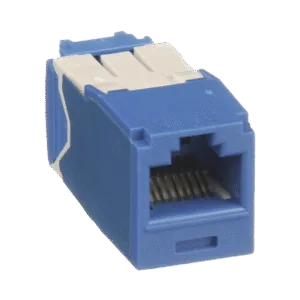 PANDUIT CJ6X88TGBU Conector Jack RJ45 Estilo TG, Mini-Com, Categoría 6A, de 8 posiciones y 8 cables, Color Azul