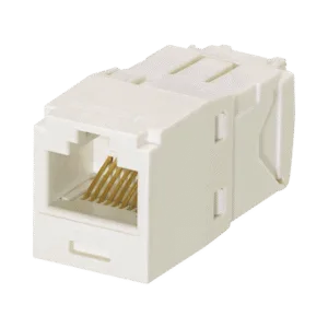 PANDUIT CJ6X88TGIW Conector Jack RJ45 Estilo TG, Mini-Com, Categoría 6A, de 8 posiciones y 8 cables, Color Blanco Mate