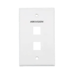 HIKVISION DS-1FPA2-A Placa de Pared (Face Plate) / 2 Puertos / Color Blanco / Caja con 20 Piezas / ABS