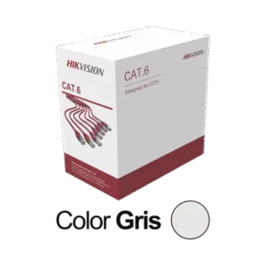 HIKVISION DS-1LN6U-G Bobina de cable UTP 305 m., Cat6 (23 AWG), Color Gris, PVC (CM), uso en Interior, 100% Cobre, Para aplicaciones de CCTV y Redes de datos