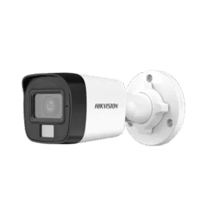 HIKVISION DS2CE16D0TLPFS Bala TurboHD 2 Megapíxeles Híbrida B/N - Color VU / IR 25 MTS / Lente 2.8 mm / Luz Blanca 20 mts / Exterior IP67 / Microfono Interconstruido / dWDR