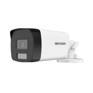 HIKVISION DS2CE17D0TLFS Bala TurboHD 2 Megapíxeles Híbrida B/N - Color VU / IR 40 mts / Lente 2.8 mm / Luz Blanca 40 mts / Exterior IP67 / Micrófono Interconstruido / dWDR